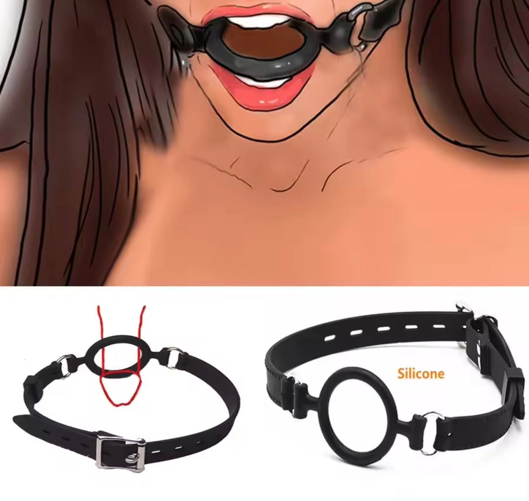Silicone Open Ring Gag Harness