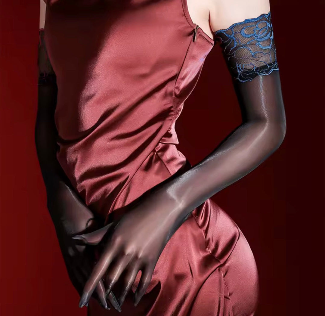 Noir Petal Gloves