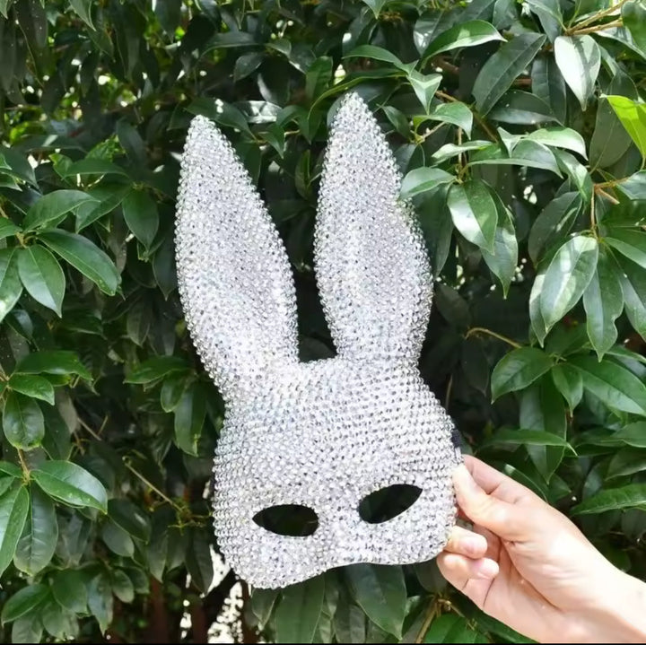 Rhinestone Bunny Mask