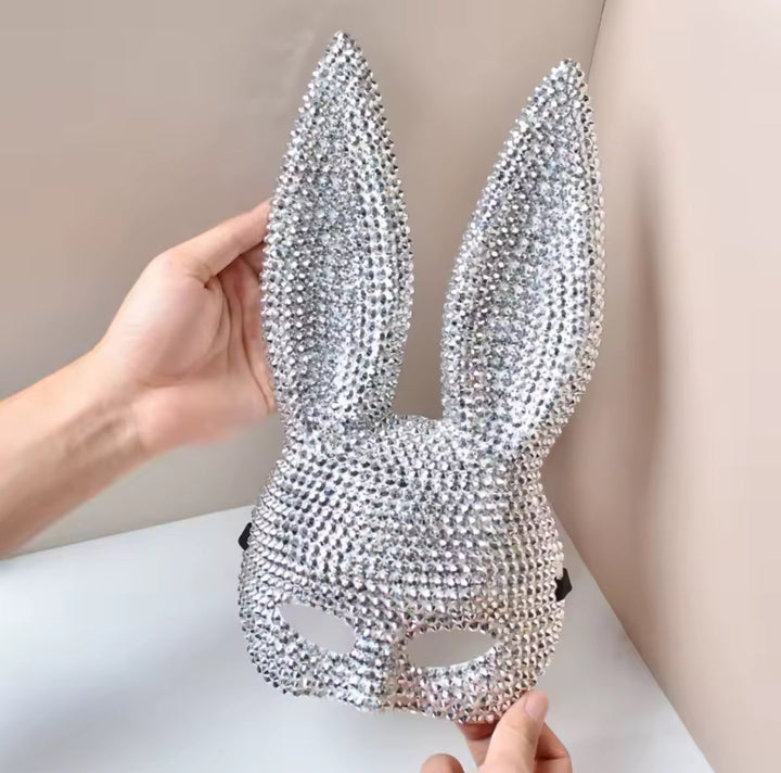 Rhinestone Bunny Mask