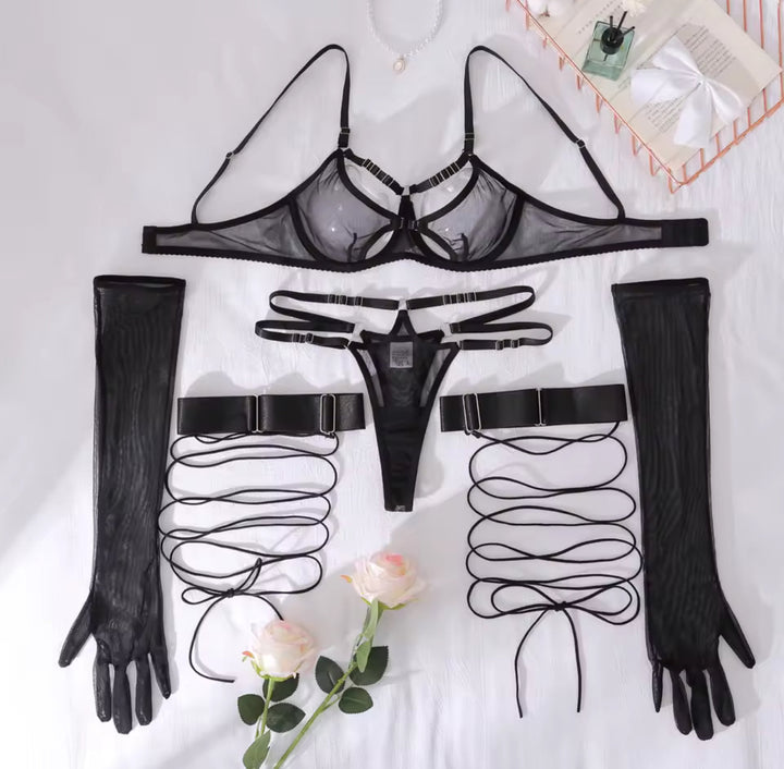 Black Enigma Lingerie Set