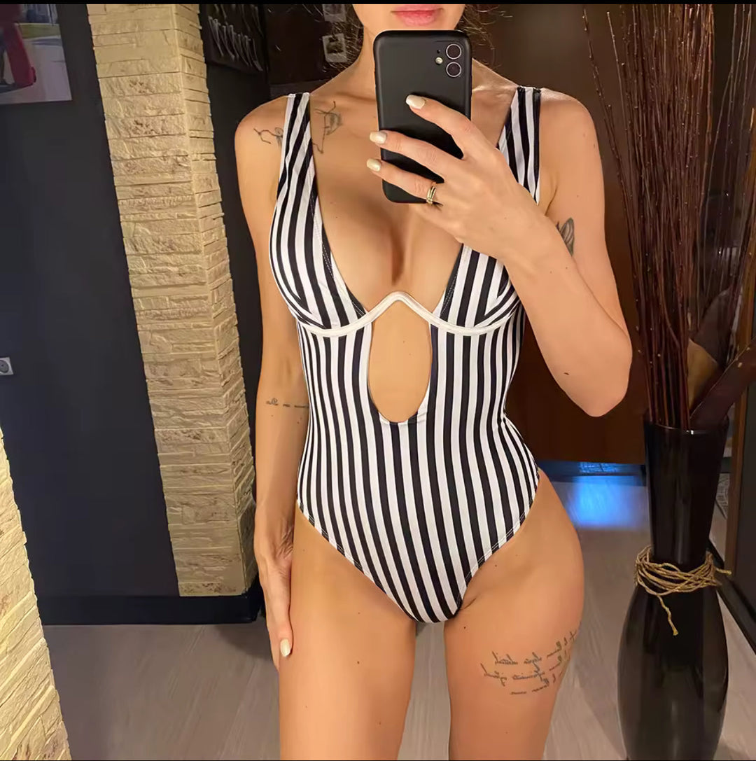 Sleek Stripe Swimsuit