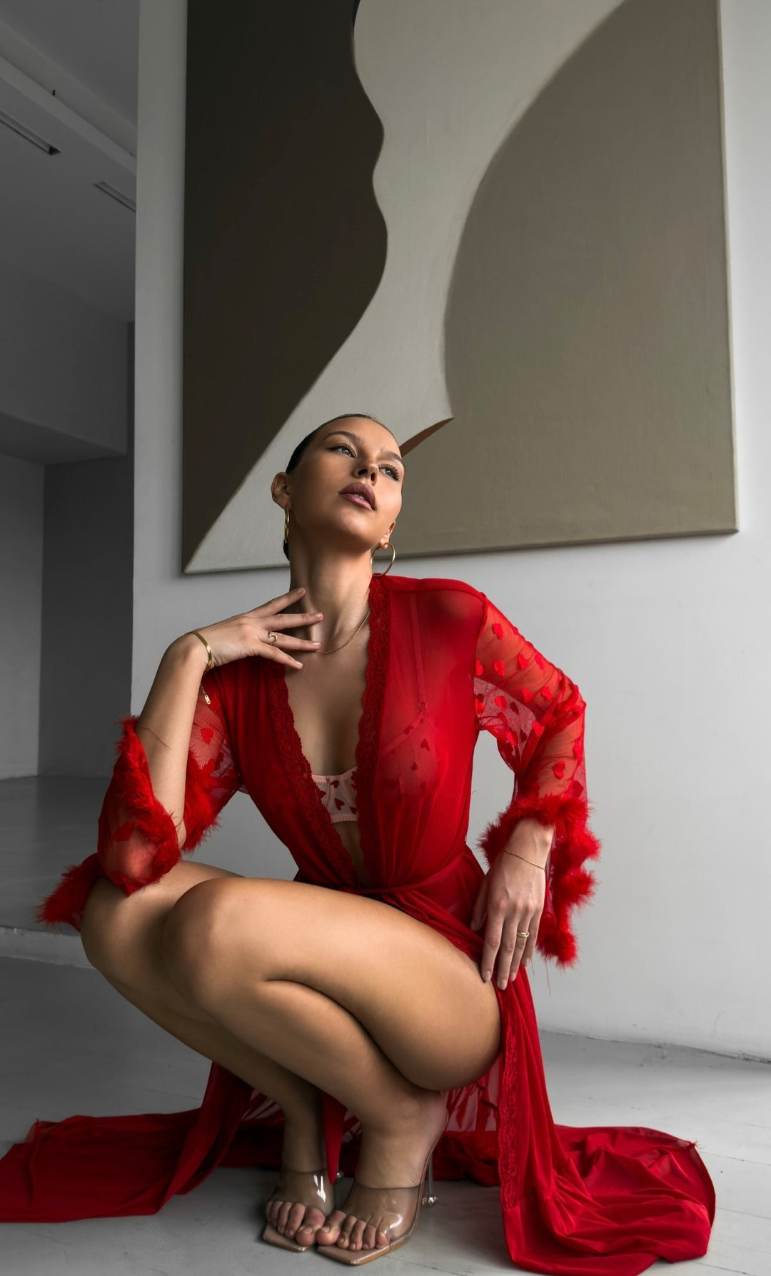 Sheer Robe Moonlace