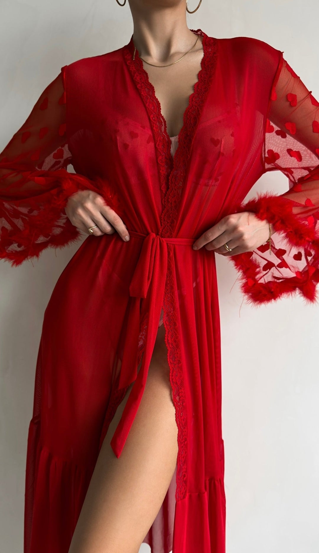 Sheer Robe Moonlace
