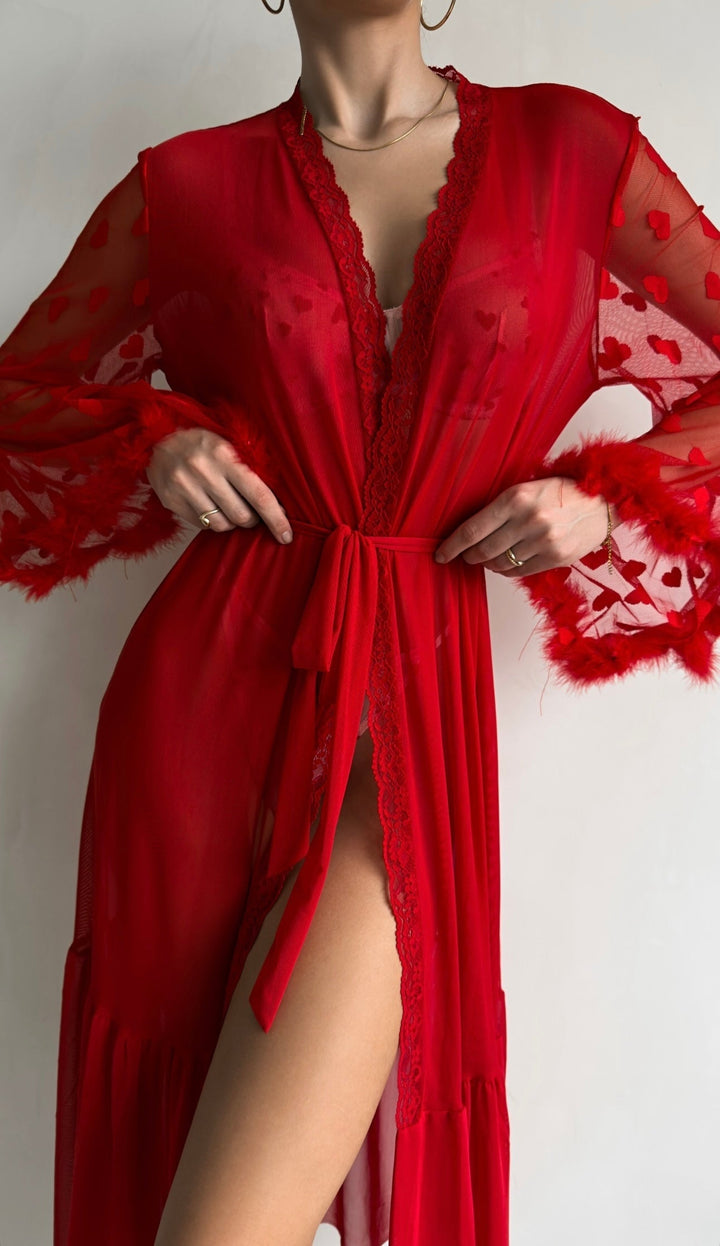 Sheer Robe Moonlace