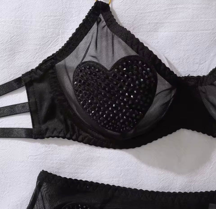 Diamond Heart Lingerie Set