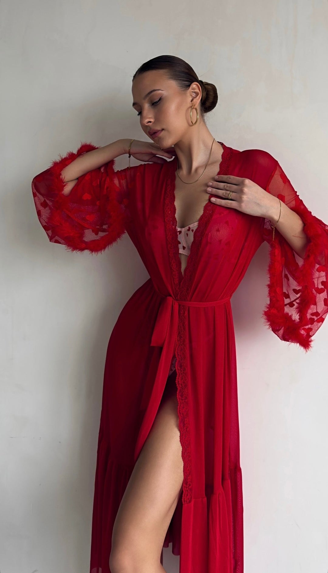 Sheer Robe Moonlace