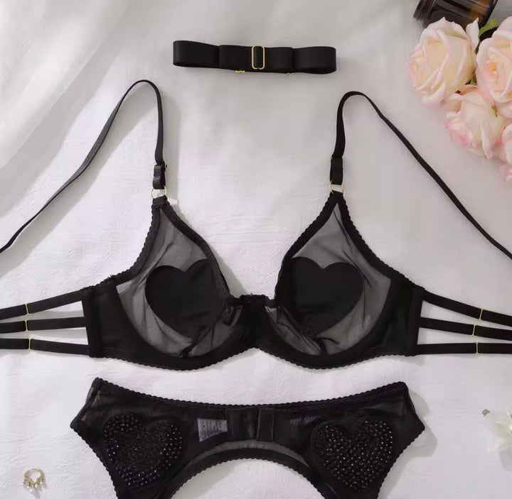 Diamond Heart Lingerie Set