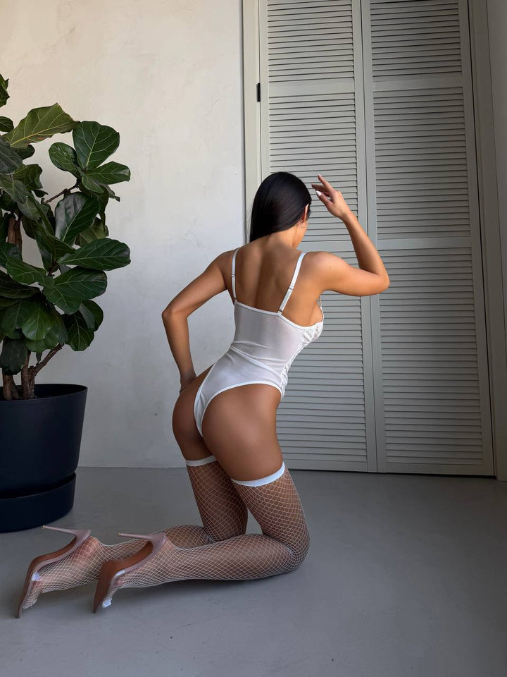 Royal Night Lace Bodysuit &amp; Robe