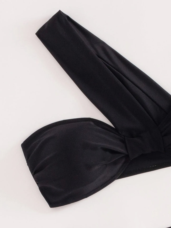 Black One-Shoulder Bikini Set
