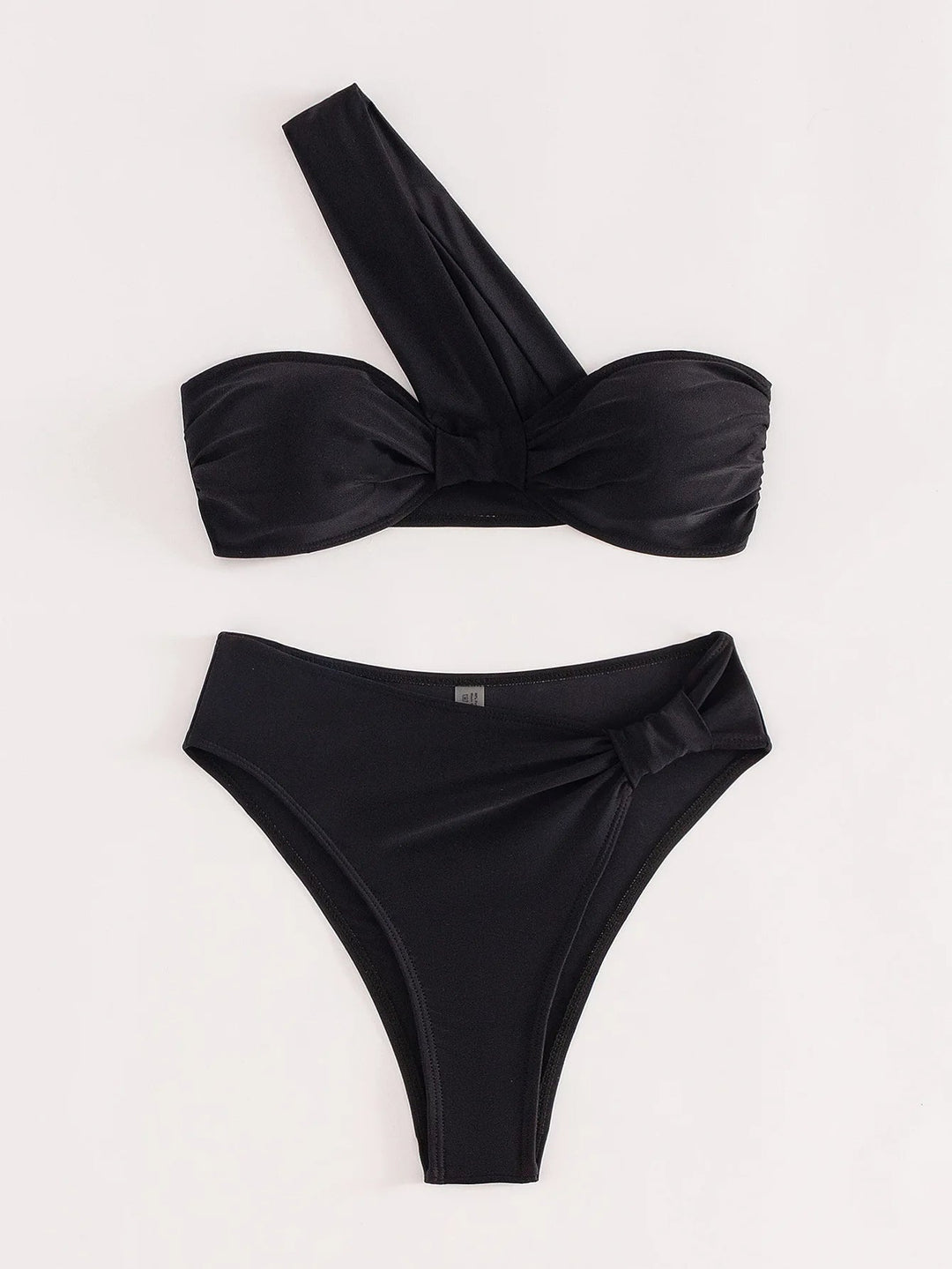 Black One-Shoulder Bikini Set