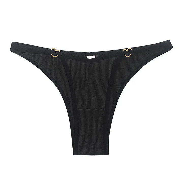 Eco-Friendly Ribbed Thong Panties