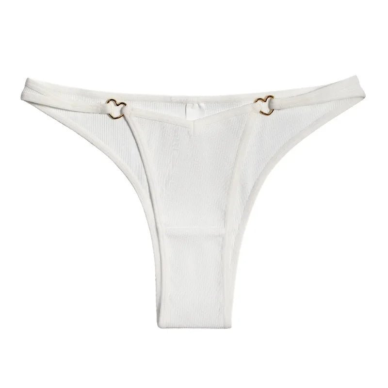 Eco-Friendly Ribbed Thong Panties
