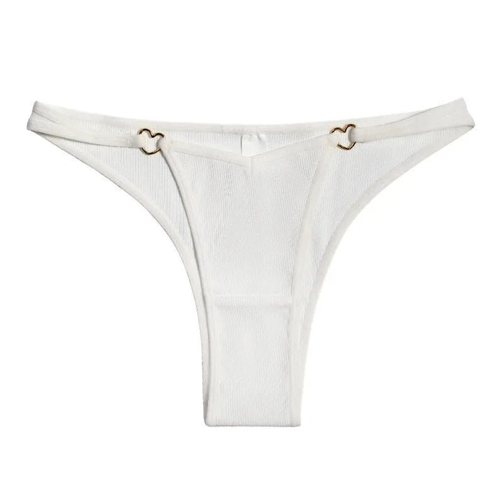 Eco-Friendly Ribbed Thong Panties