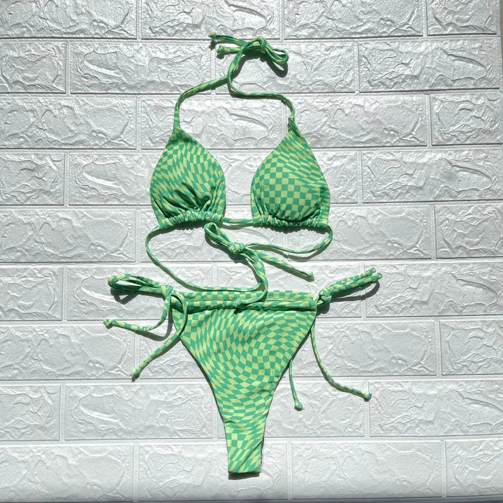 Elegant Checkered Bikini Set