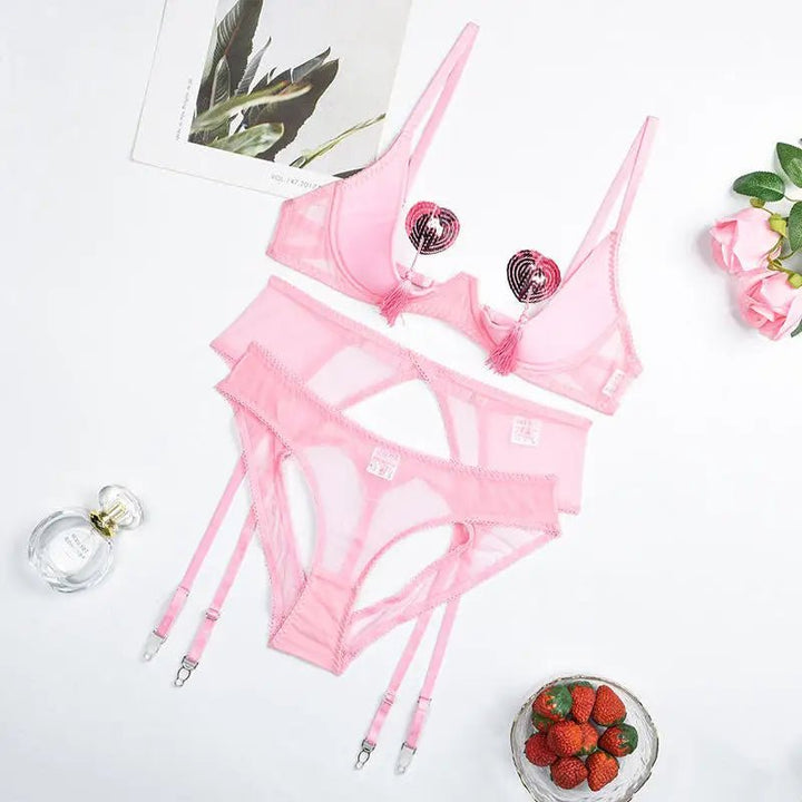 Elegant Mesh Lingerie Set