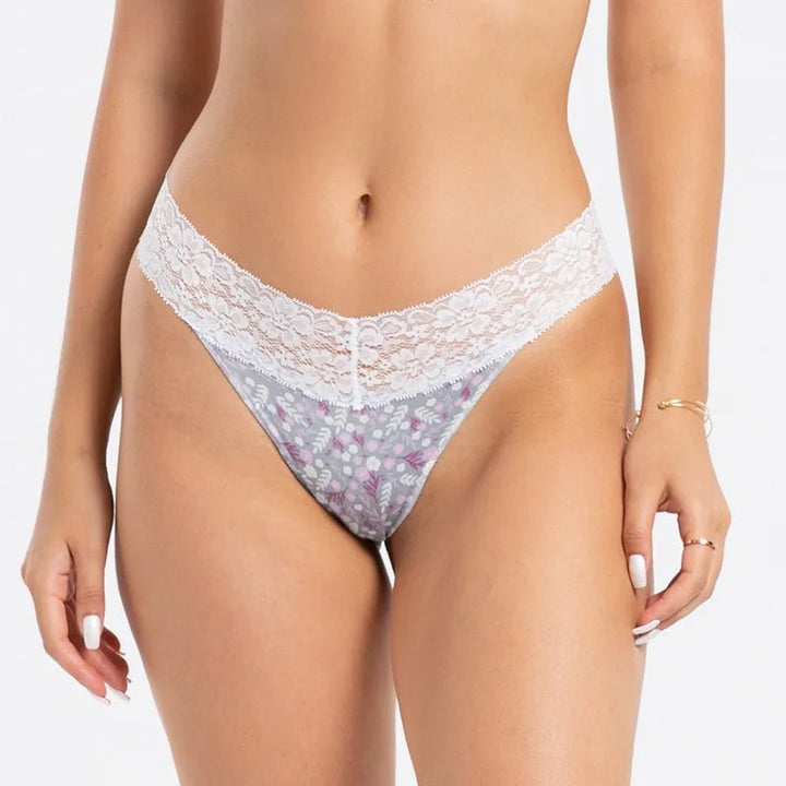Floral Lace Thongs
