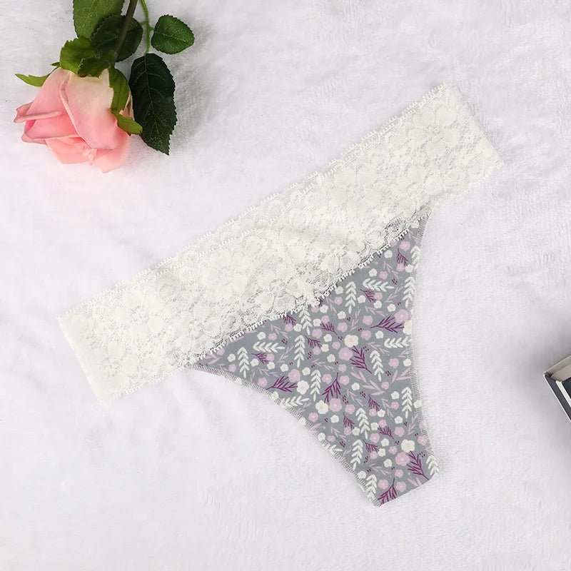 Floral Lace Thongs