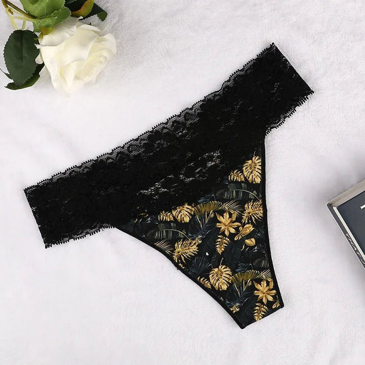 Floral Lace Thongs