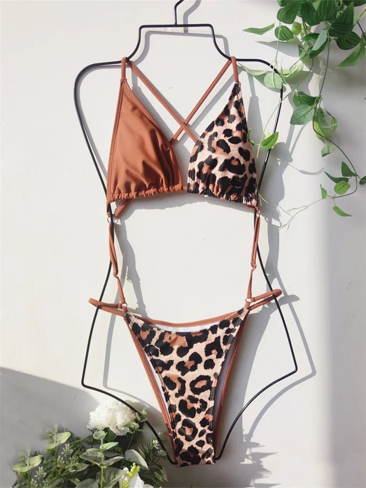 Leopard Print Bikini Set