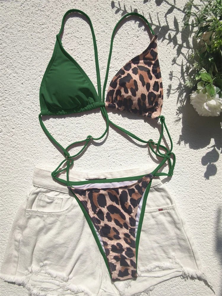 Leopard Print Bikini Set