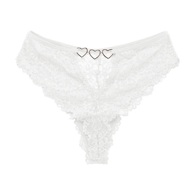 Luxurious Lace Panties with Heart Accents