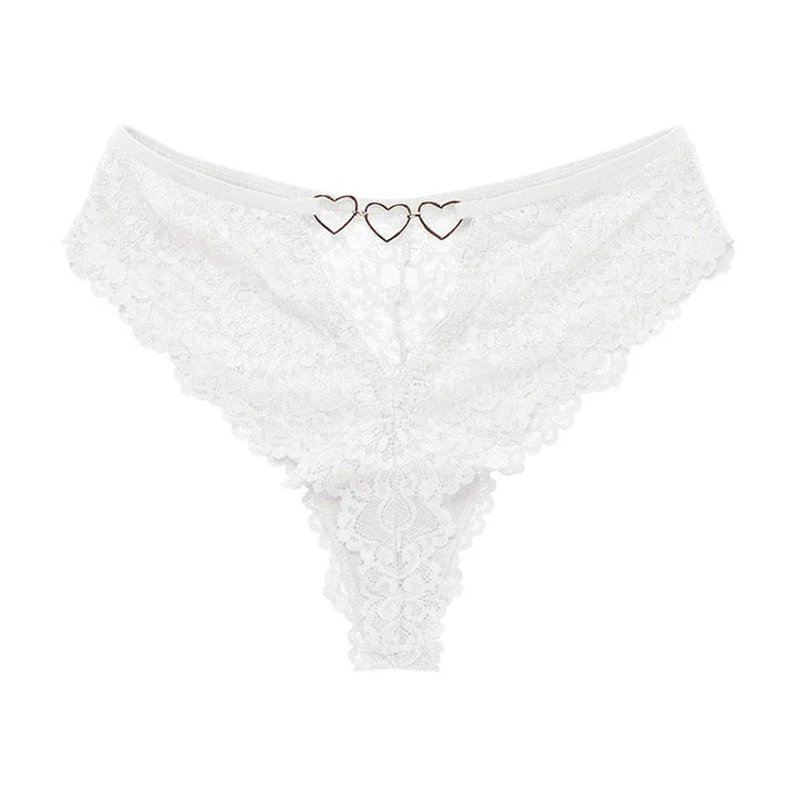 Luxurious Lace Panties with Heart Accents