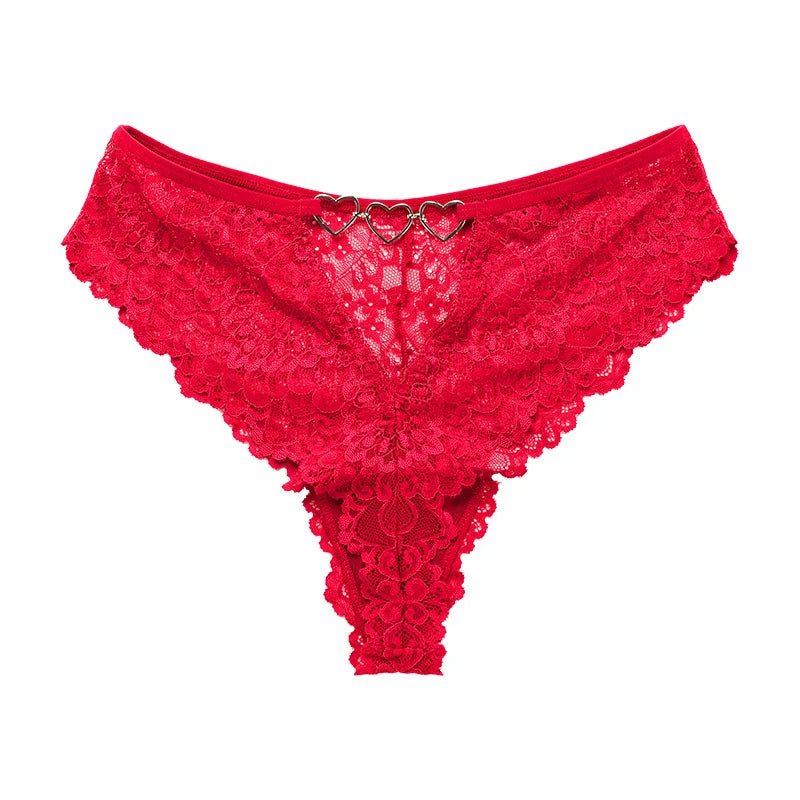 Luxurious Lace Panties with Heart Accents