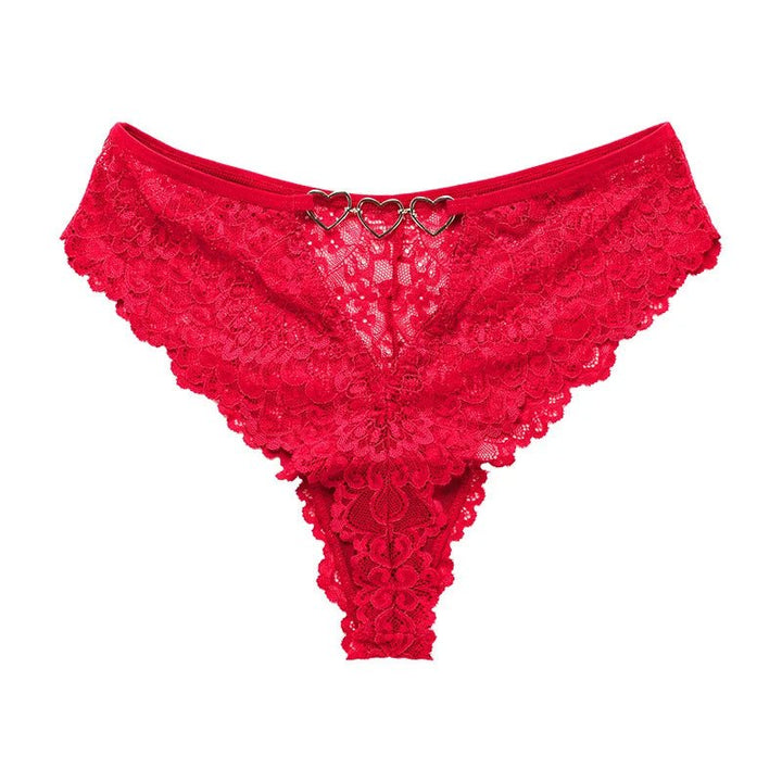 Luxurious Lace Panties with Heart Accents