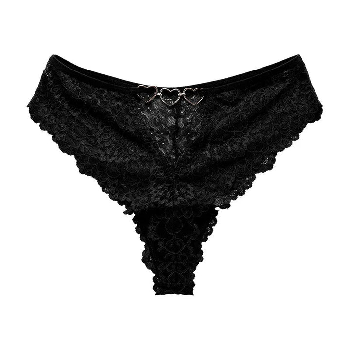 Luxurious Lace Panties with Heart Accents