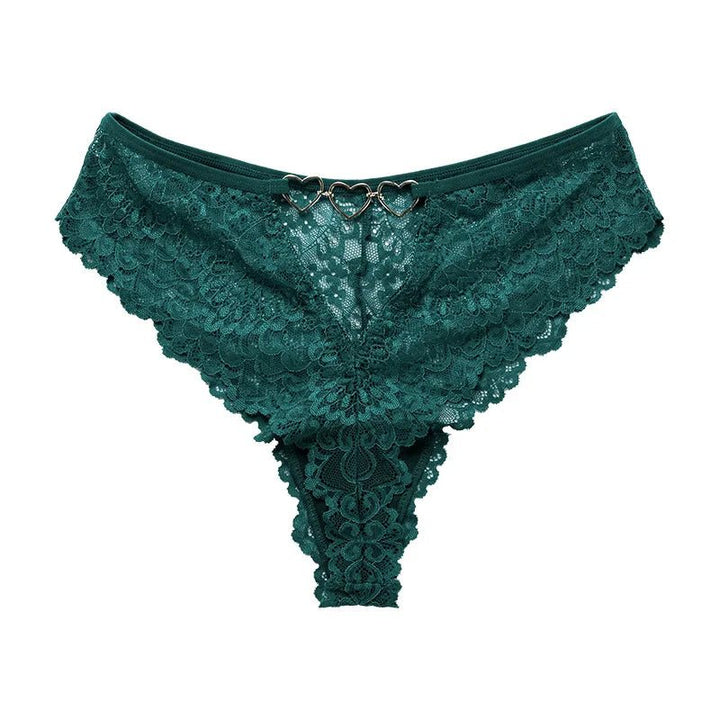 Luxurious Lace Panties with Heart Accents