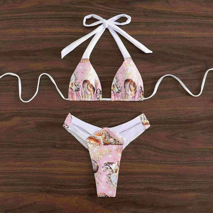 Seashell Print Bikini Set