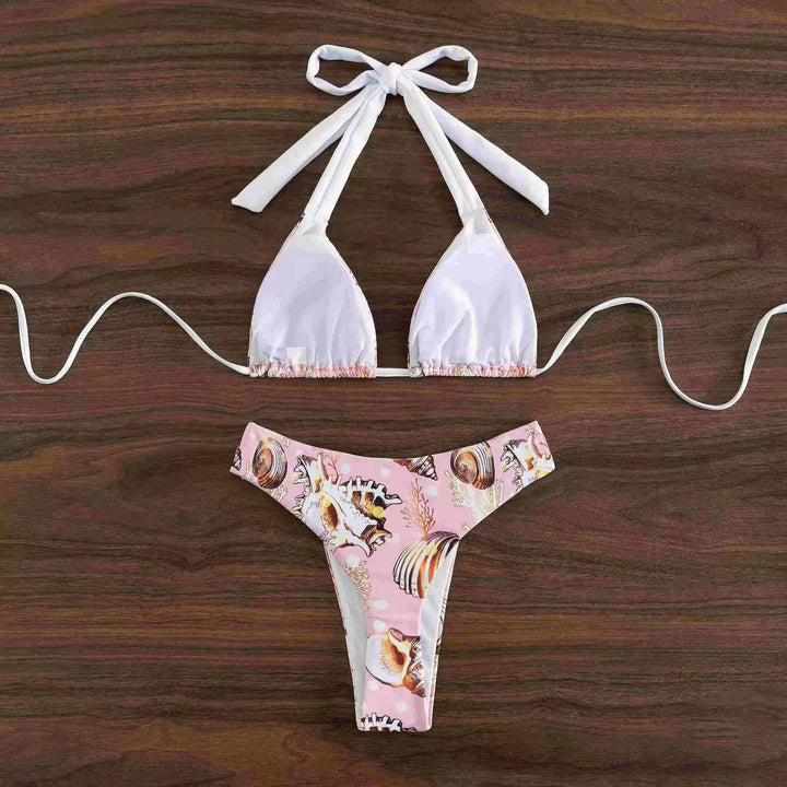 Seashell Print Bikini Set
