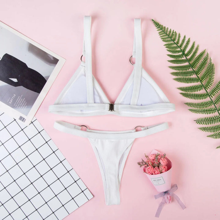 Two-Piece Bikini with Metal Rings