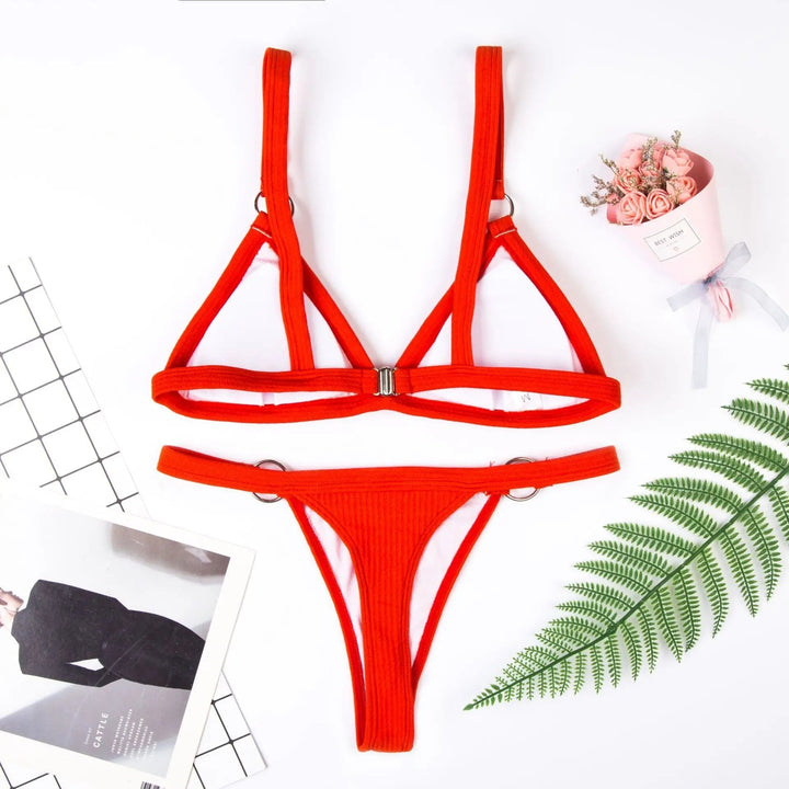 Two-Piece Bikini with Metal Rings
