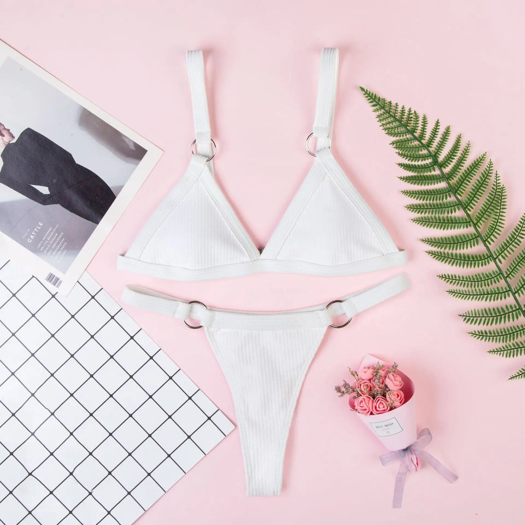 Two-Piece Bikini with Metal Rings