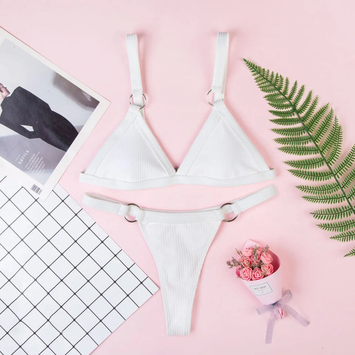 Two-Piece Bikini with Metal Rings