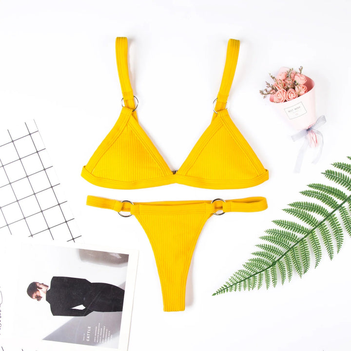 Two-Piece Bikini with Metal Rings