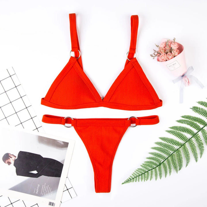 Two-Piece Bikini with Metal Rings